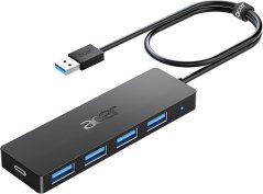 Rozbočovač USB 5v1 s napájecím portem typu C