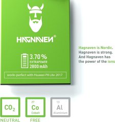 Baterie 3020 mAh kompatibilní s Huawei P8 Lite 2017