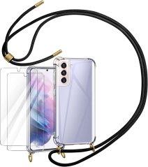 Ochranný kryt so šnúrkou a 2x ochranné sklo na Samsung Galaxy S21 FE 5G