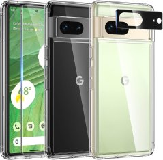 Ochranné puzdro + ochranné sklá na displej a fotoaparát (2+2) na Google Pixel 7