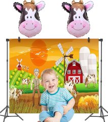Nástenné plátno + 2 fóliové balóniky - Farma