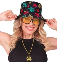 Kostým Hip Hop / 90. léta Ganja (klobouk, brýle, náhrdelník)