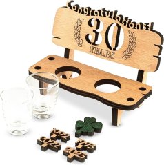 Dřevěná lavice s panáky 30. let