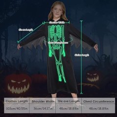 Detský halloweensky kostým kostlivca